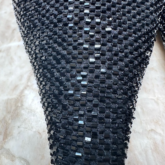 Vintage? CAPARROS beaded Black Size 9B slingbacks. - Picture 6 of 9